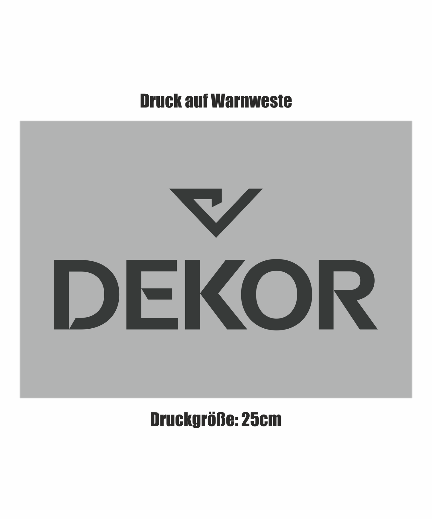 Dekor DTF-Logo bis 300 cm² auf Warnweste