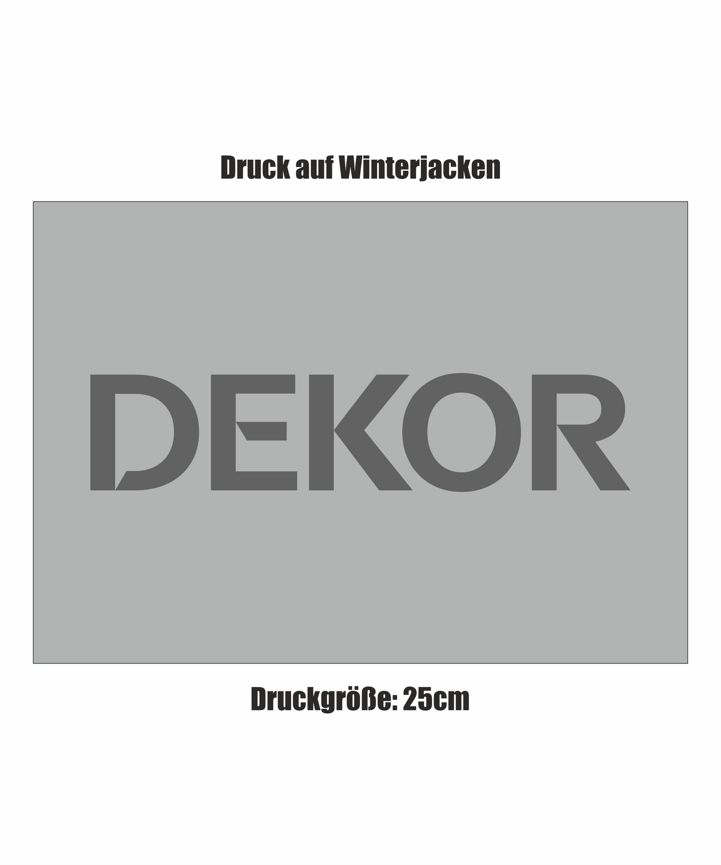 Dekor DTF-Logo bis 300 cm² auf Winterjacke