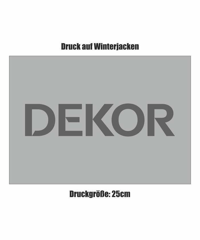 Dekor DTF-Logo bis 300 cm² auf Winterjacke