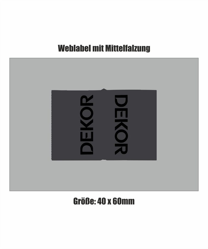 Dekor Weblabel mit Mittelfalzung (200er-Package)