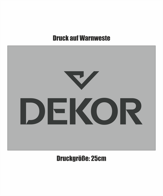 Dekor DTF-Logo bis 300 cm² auf Warnweste