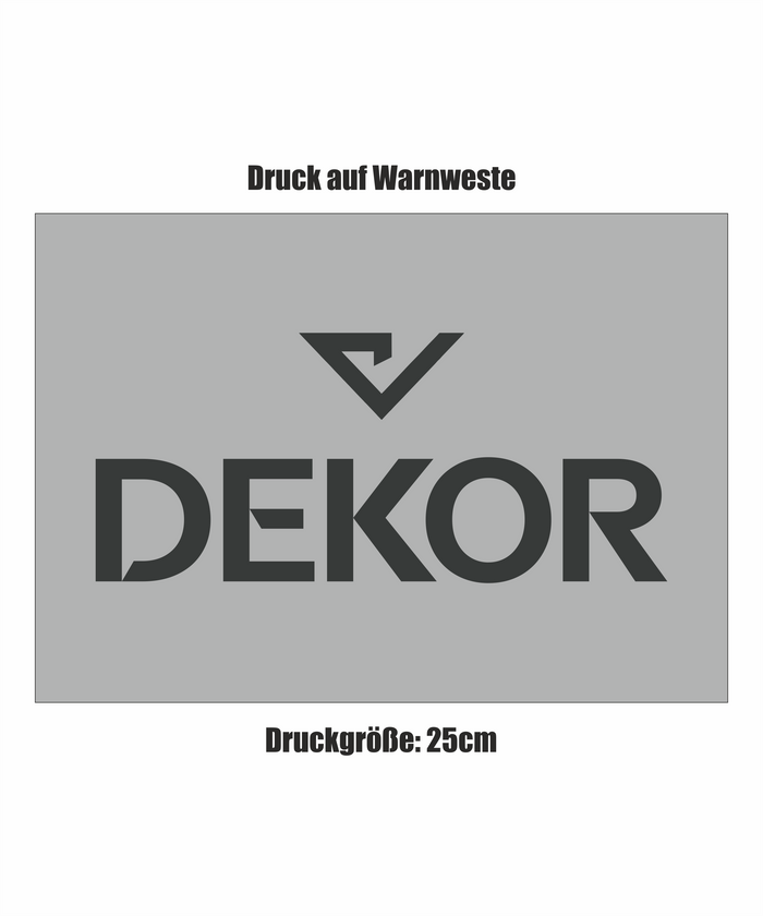 Dekor DTF-Logo bis 300 cm² auf Warnweste