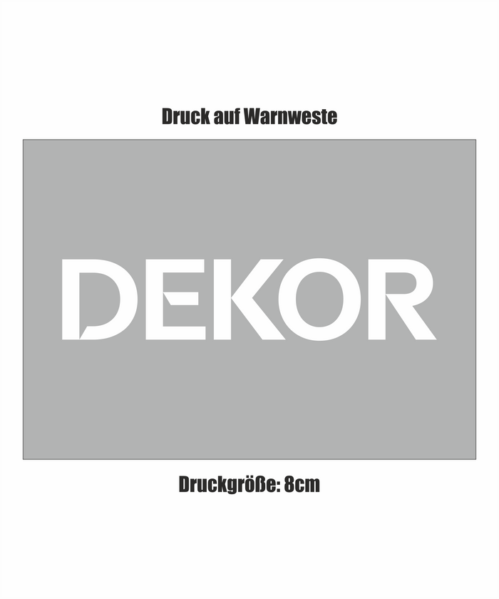 Dekor DTF-Logo bis 50 cm² auf Warnweste