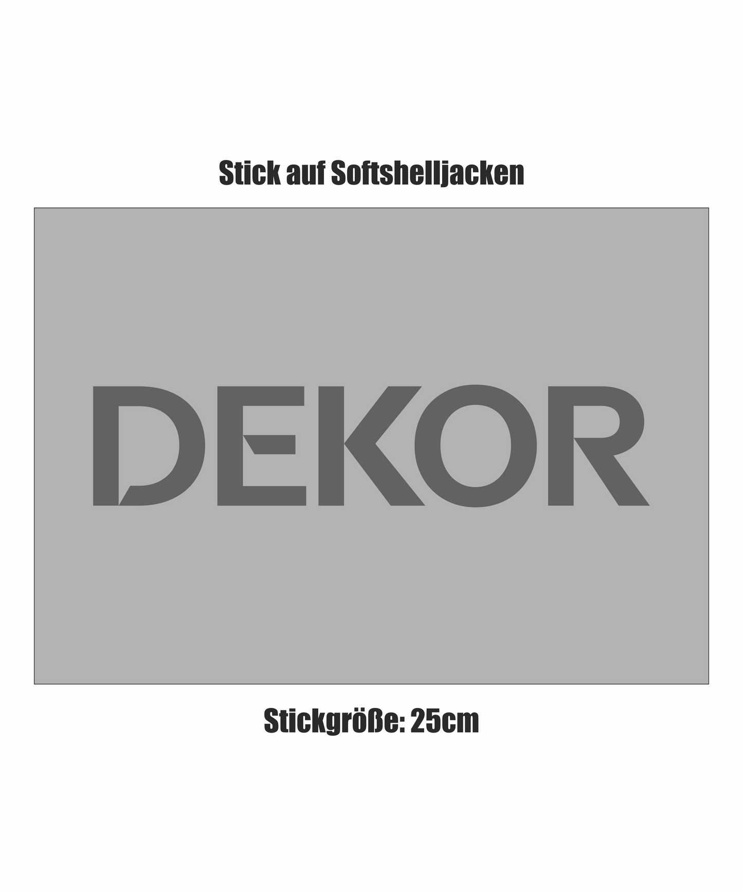 Dekor Sticklogo bis 300cm² auf Softshelljacke