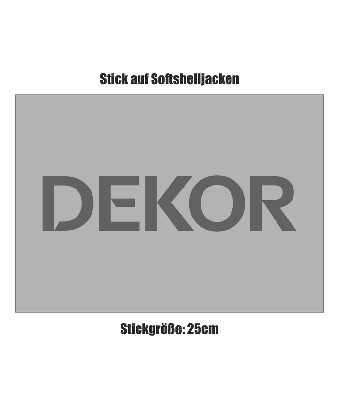 Dekor Sticklogo bis 300cm² auf Softshelljacke