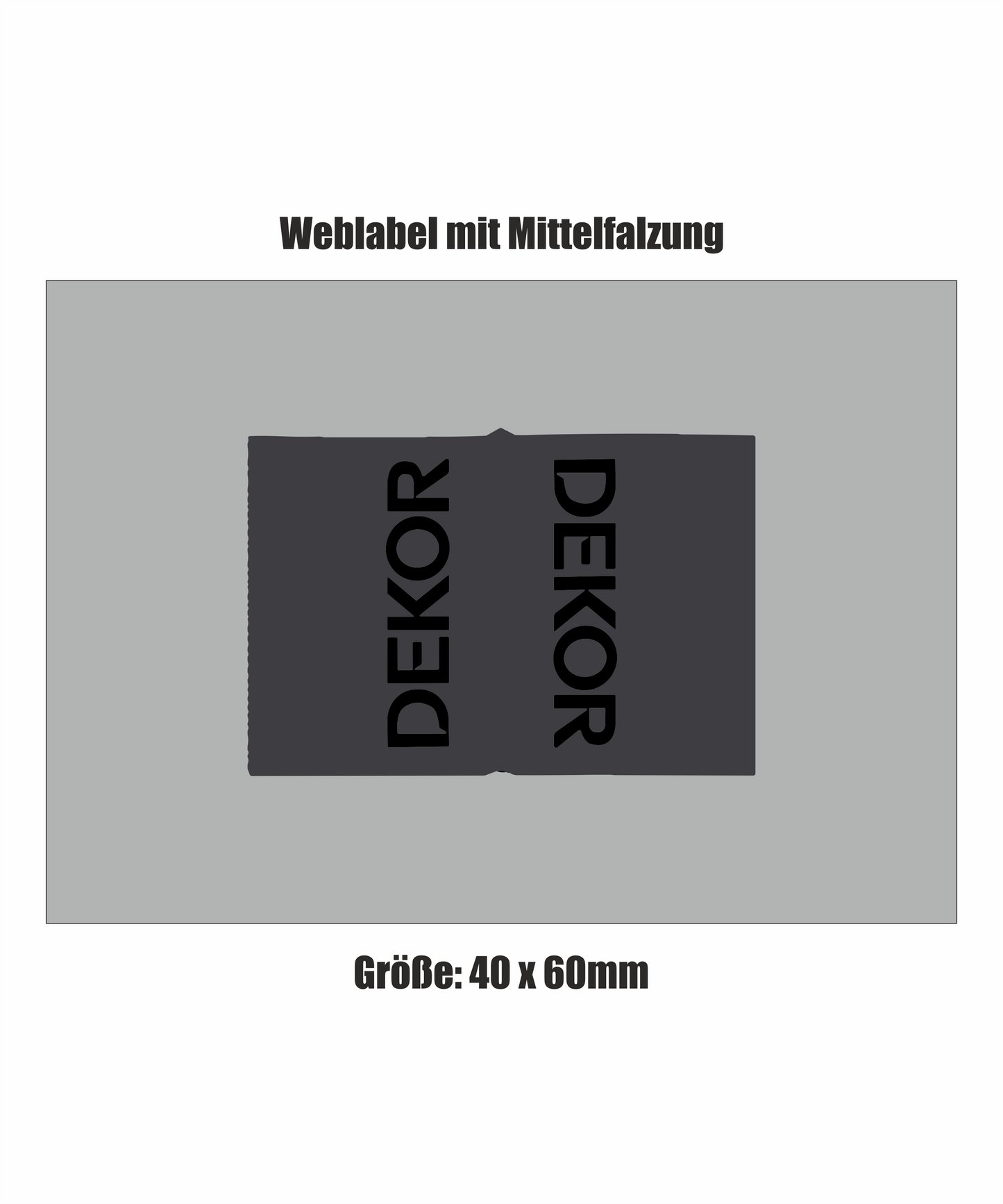 Dekor Weblabel mit Mittelfalzung (200er-Package)