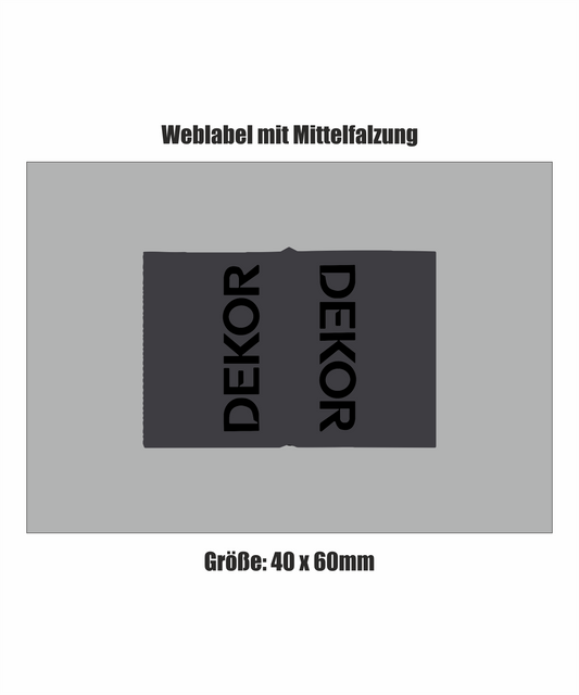 Dekor Weblabel mit Mittelfalzung (200er-Package)