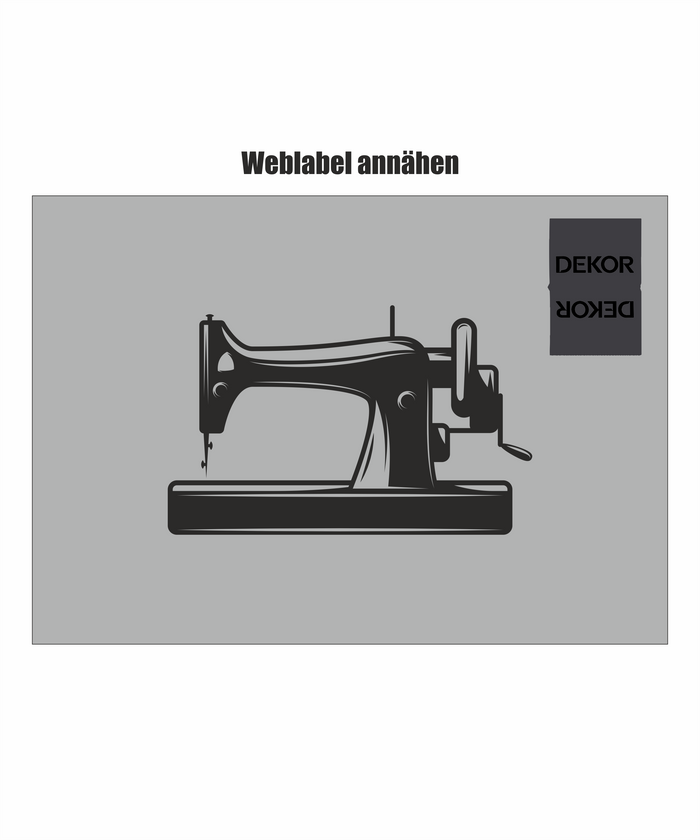 Dekor Annähen der Weblabel